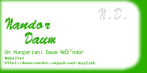 nandor daum business card